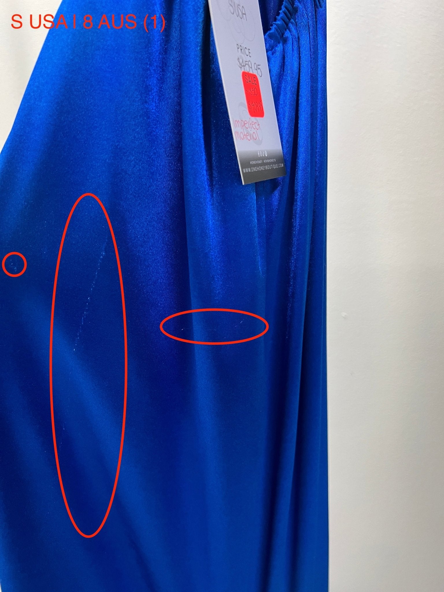 Honey Couture JUSTICE Blue Open Back Mermaid Evening Gown Dress (RED TAG FINAL SALE) in Australia | One Honey Boutique