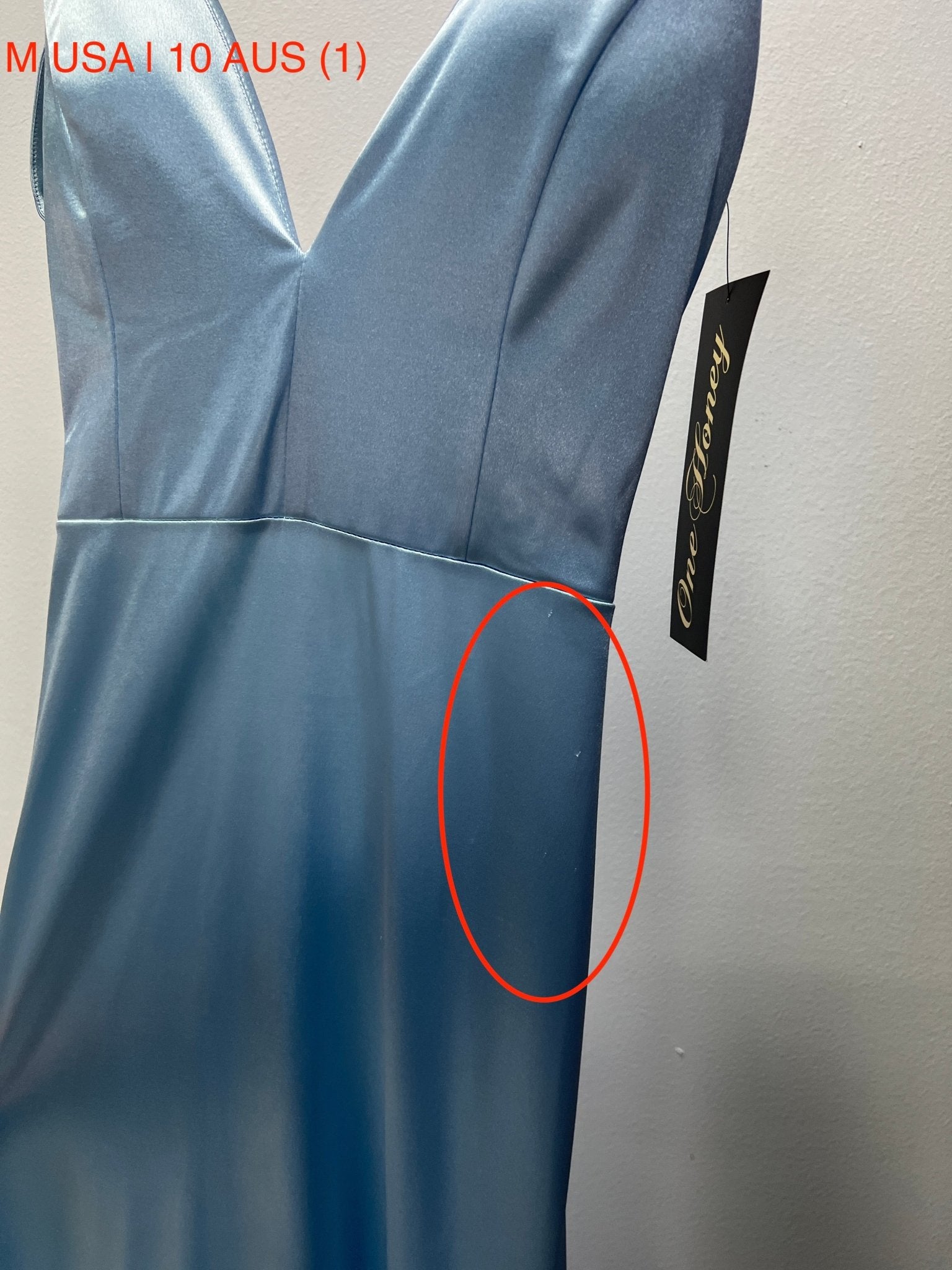 Honey Couture IMOGEN Baby Blue Low Back Mermaid Formal Dress (RED TAG FINAL SALE) in Australia | One Honey Boutique