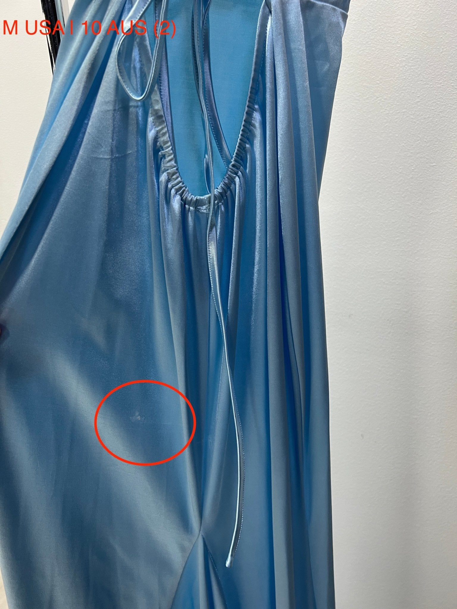 Honey Couture IMOGEN Baby Blue Low Back Mermaid Formal Dress (RED TAG FINAL SALE) in Australia | One Honey Boutique