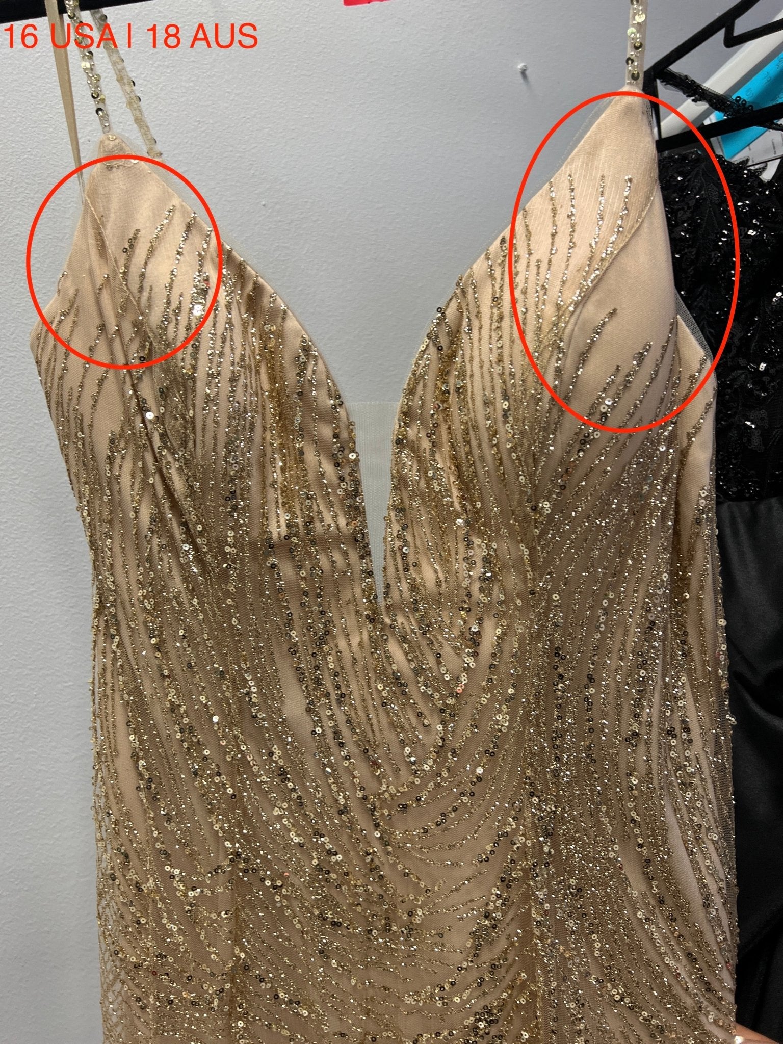Honey Couture ISABELLA Gold Sequin Mermaid Formal Gown Dress (RED TAG FINAL SALE) in Australia | One Honey Boutique