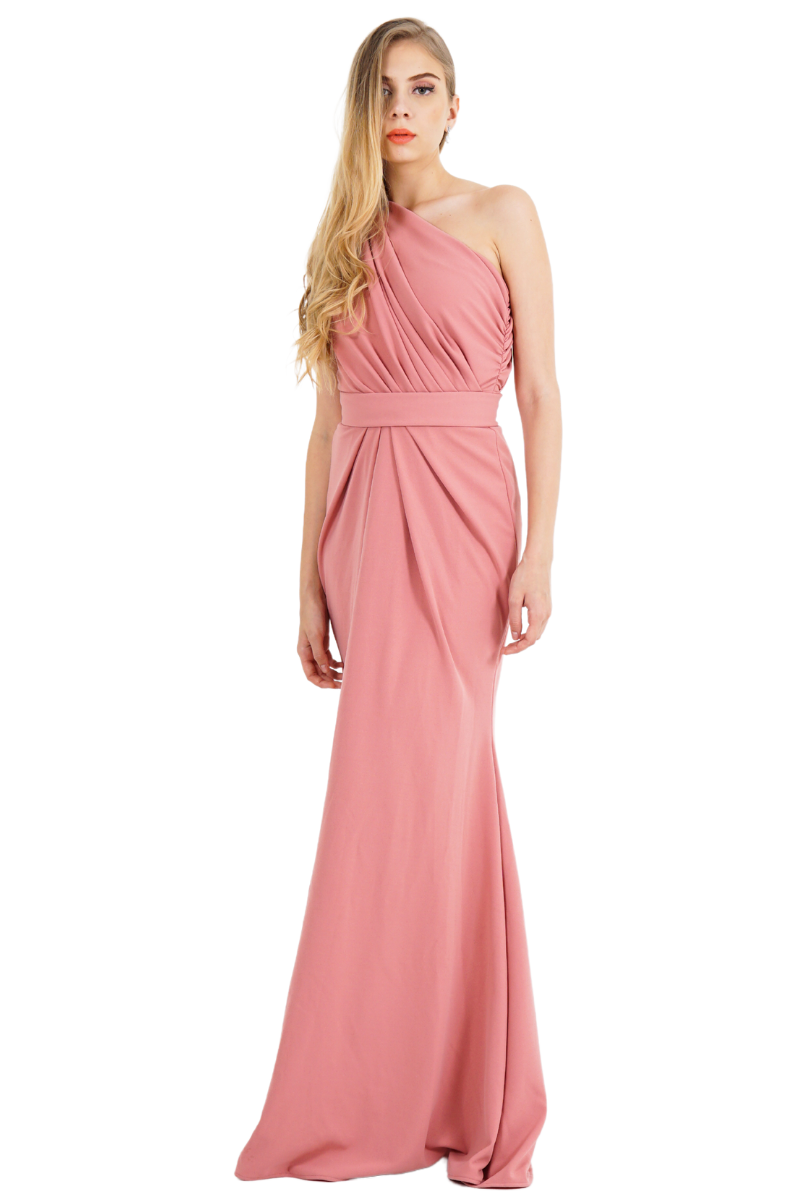 Pia Gladys Perey LANA Silk Jersey Asymmetric One Shoulder Mermaid Bridesmaid Dress