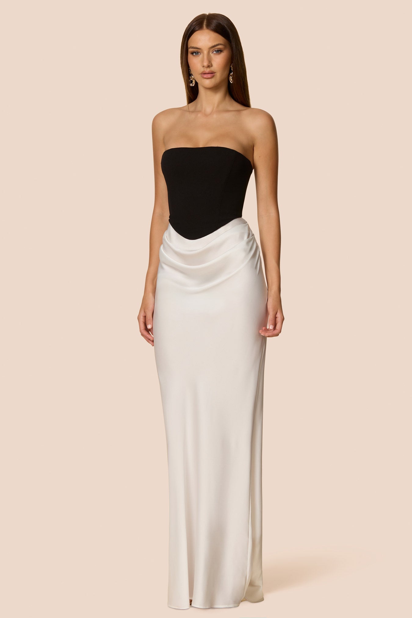 NOOKIE CHIARA Strapless Semi Formal Gown