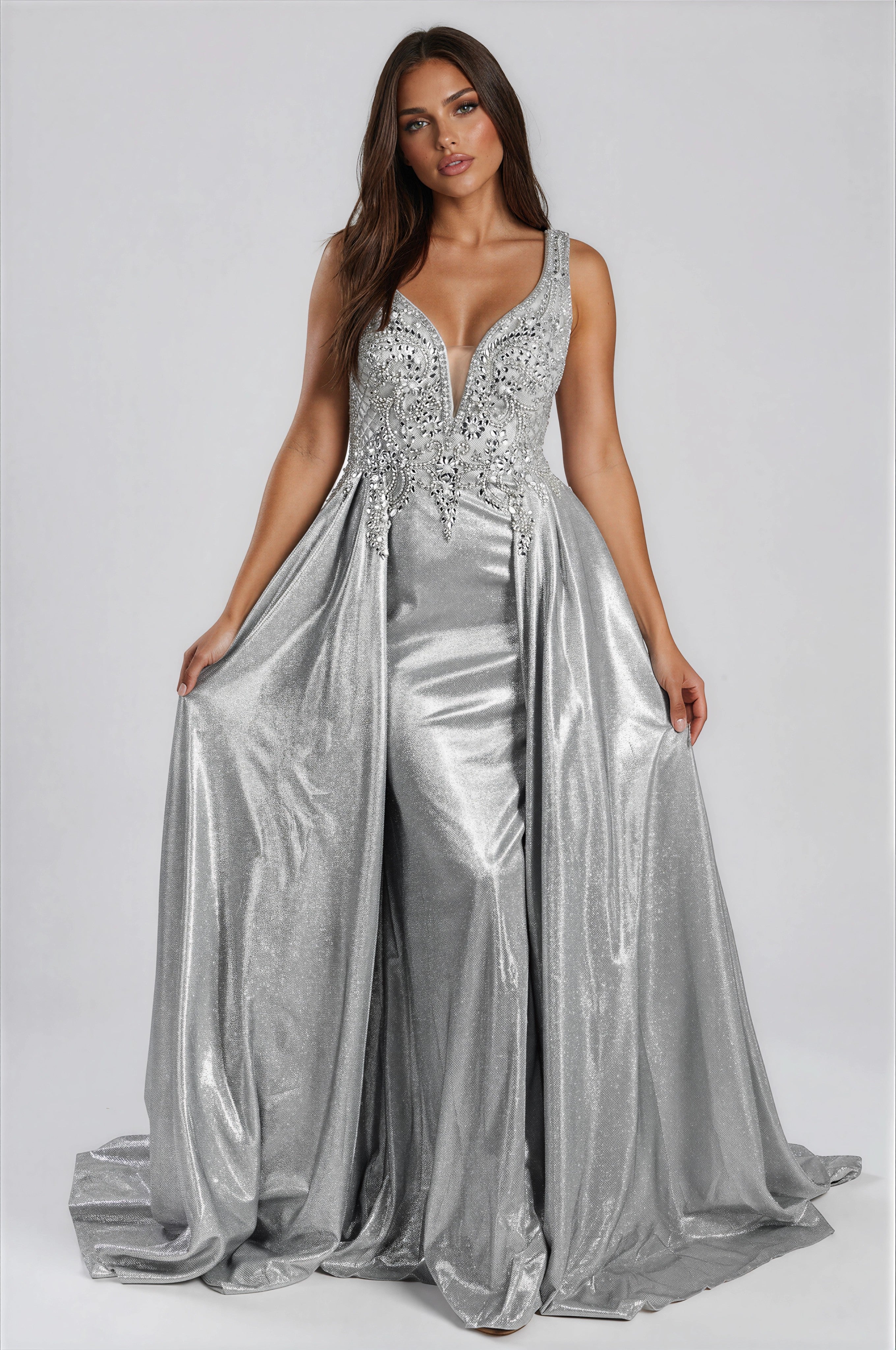 MEESHA Crystal Over Skirt Princess Gown in Australia | One Honey Boutique