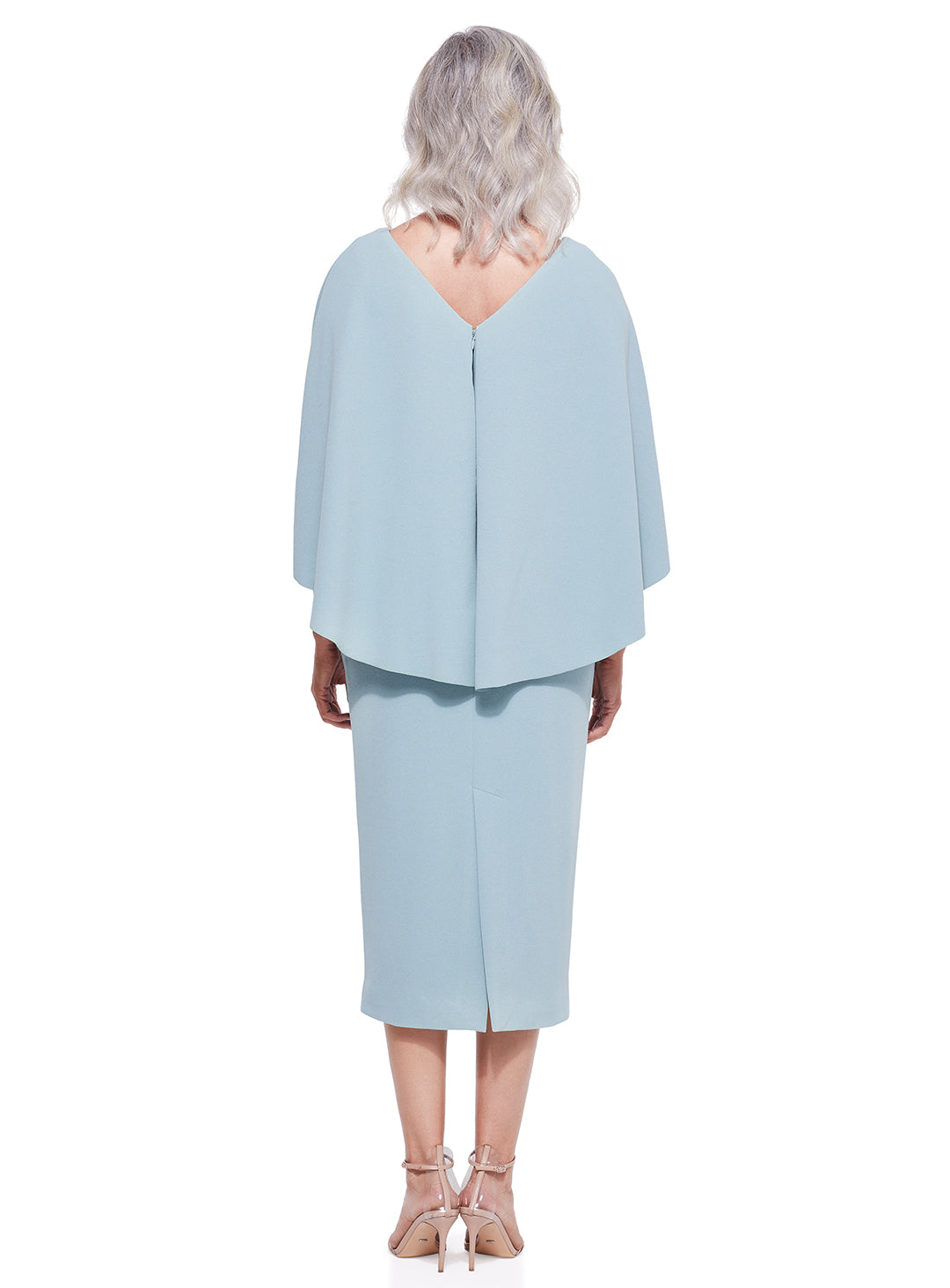 Trellis Lane ORIANA Strapless Draped Bodice Fitted Midi Cocktail Dress