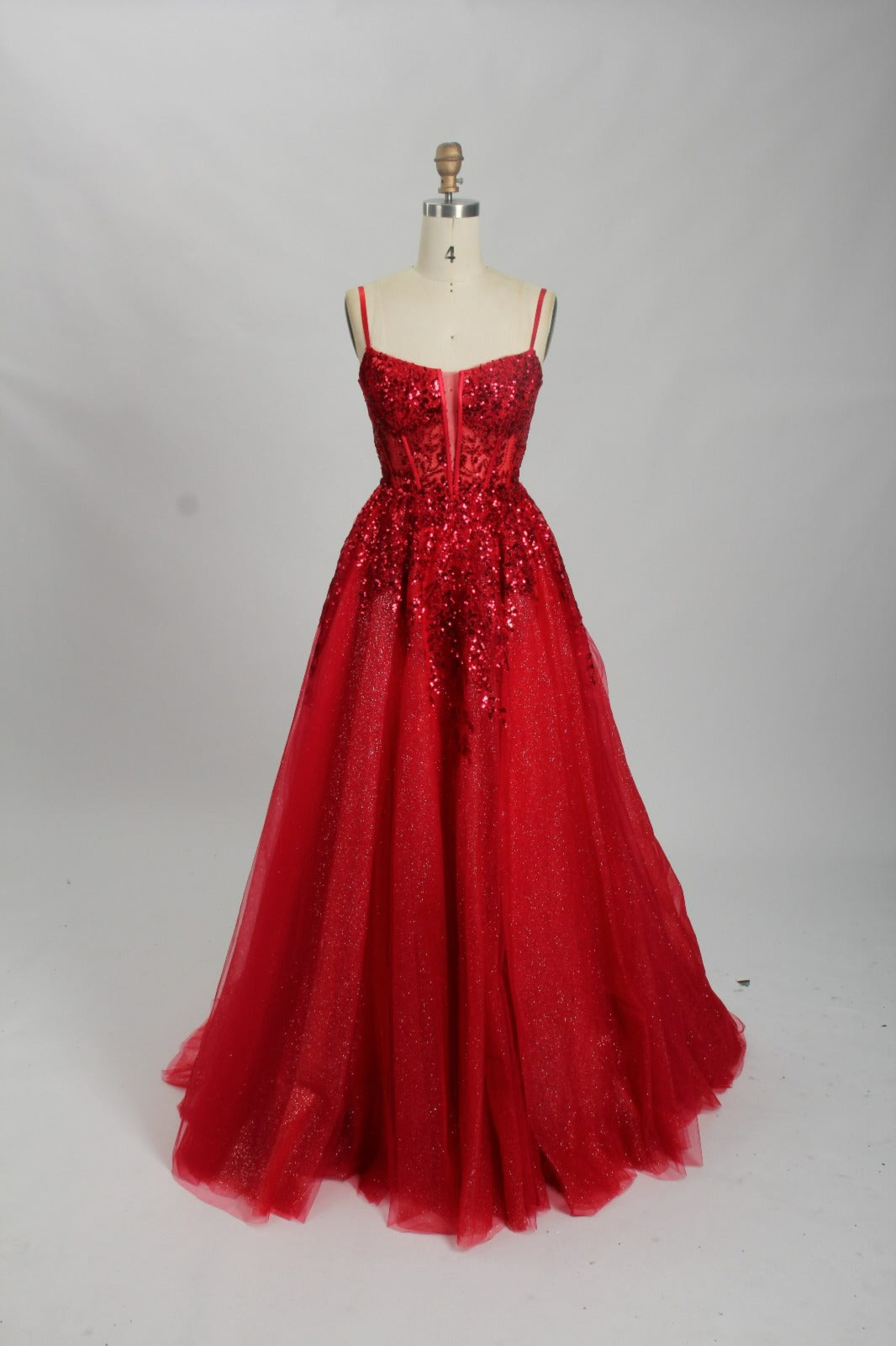 Honey Couture PANDORA Tulle Bustier Ball Gown - Australian Designer, Prom Dress in vibrant red, elegant and affordable evening wear.