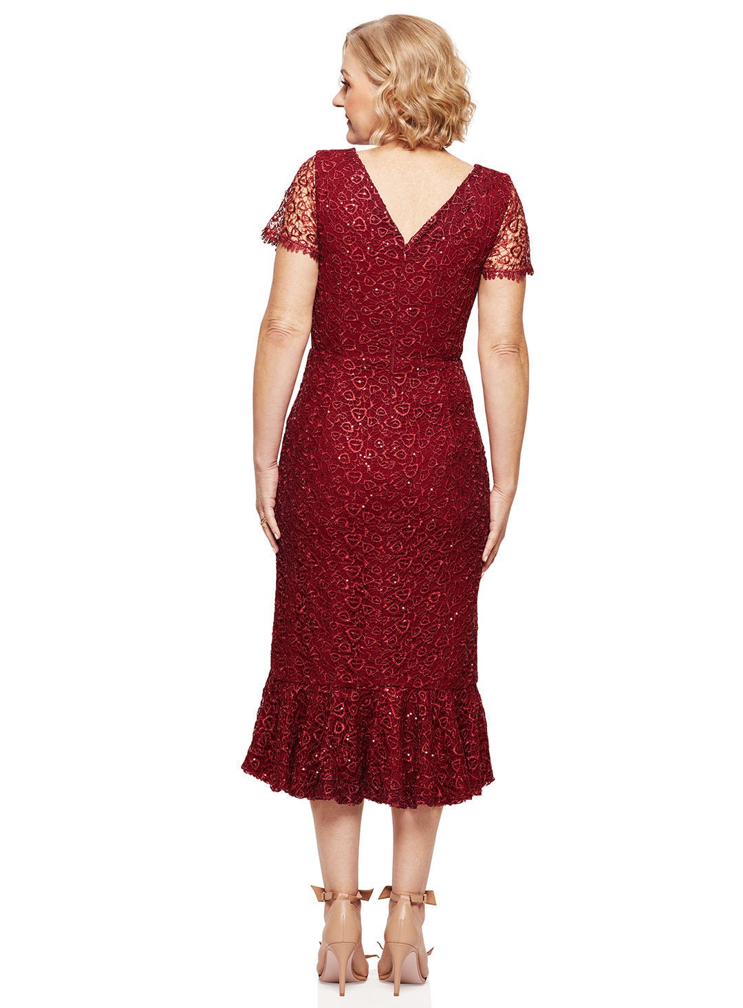 Trellis Lane STASIA Strapless Fluted Midi Cocktail Dress in Australia | One Honey Boutique