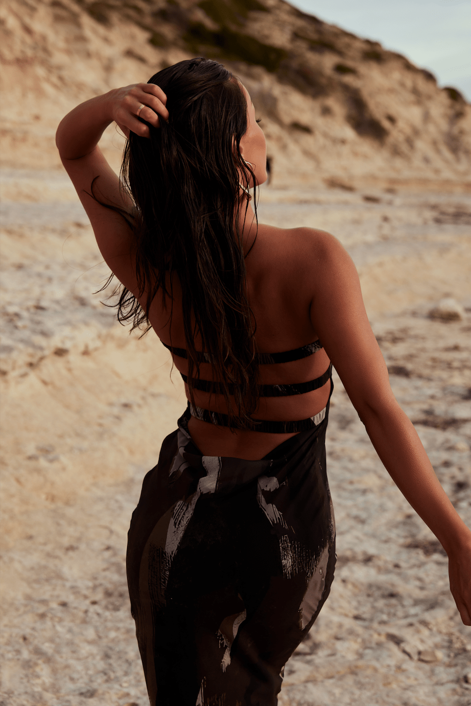 MÉLANI The Label VIKTORIA Strapless Chiffon Backless Dress in Australia | One Honey Boutique