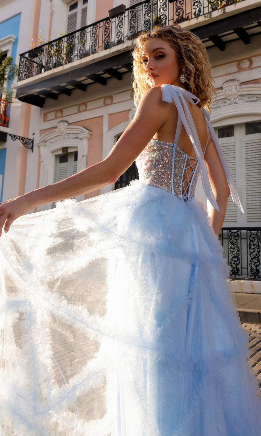 GABRIELLA Sweetheart Neckline Tulle Ball Gown; glitter corset and tulle skirt prom dress, perfect for school formal; Brisbane to Gold Coast.