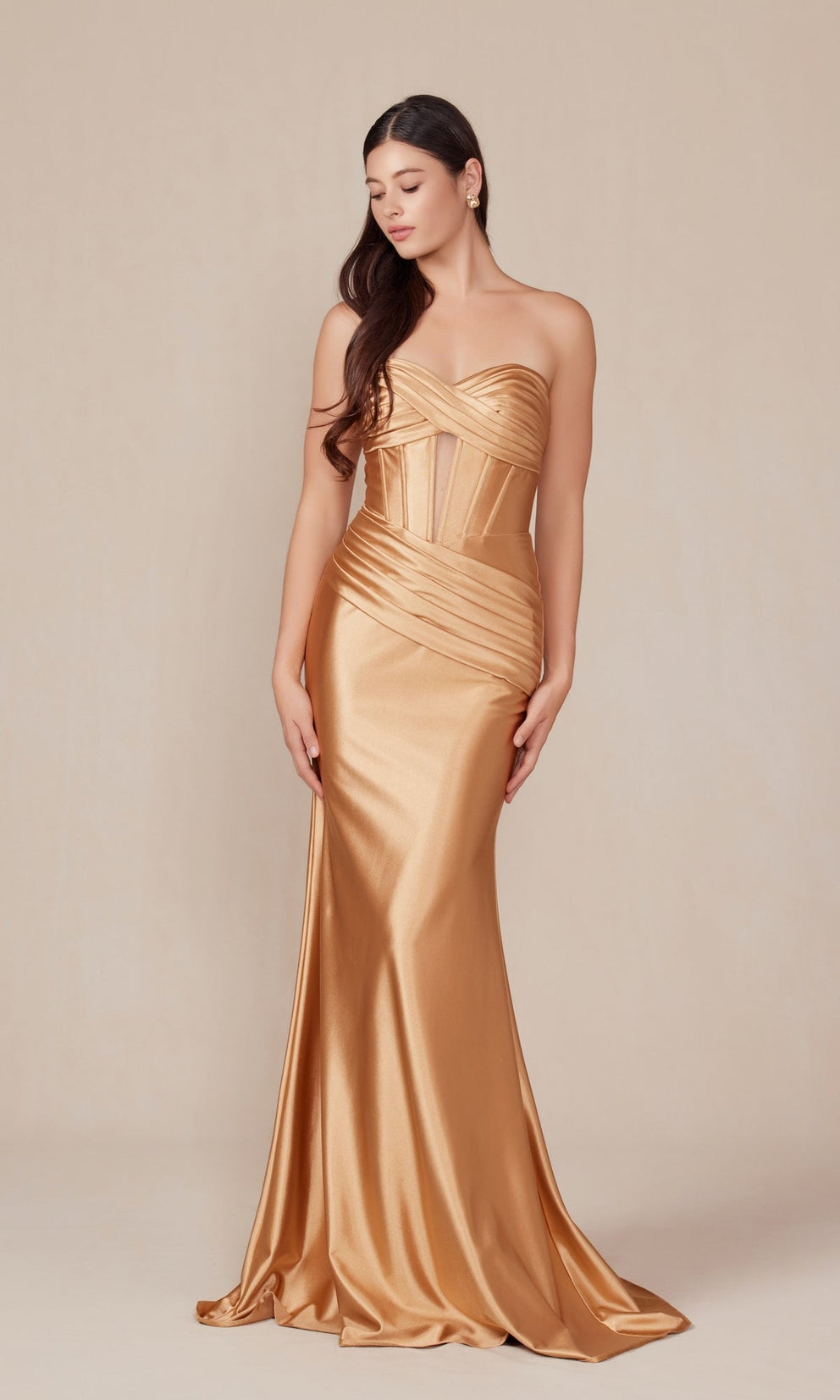 VALERA Shiny Corset Prom Dress with Sweetheart Neckline, Lace Up Back. Elegant evening gown from Brisbane to Gold Coast, Australia.