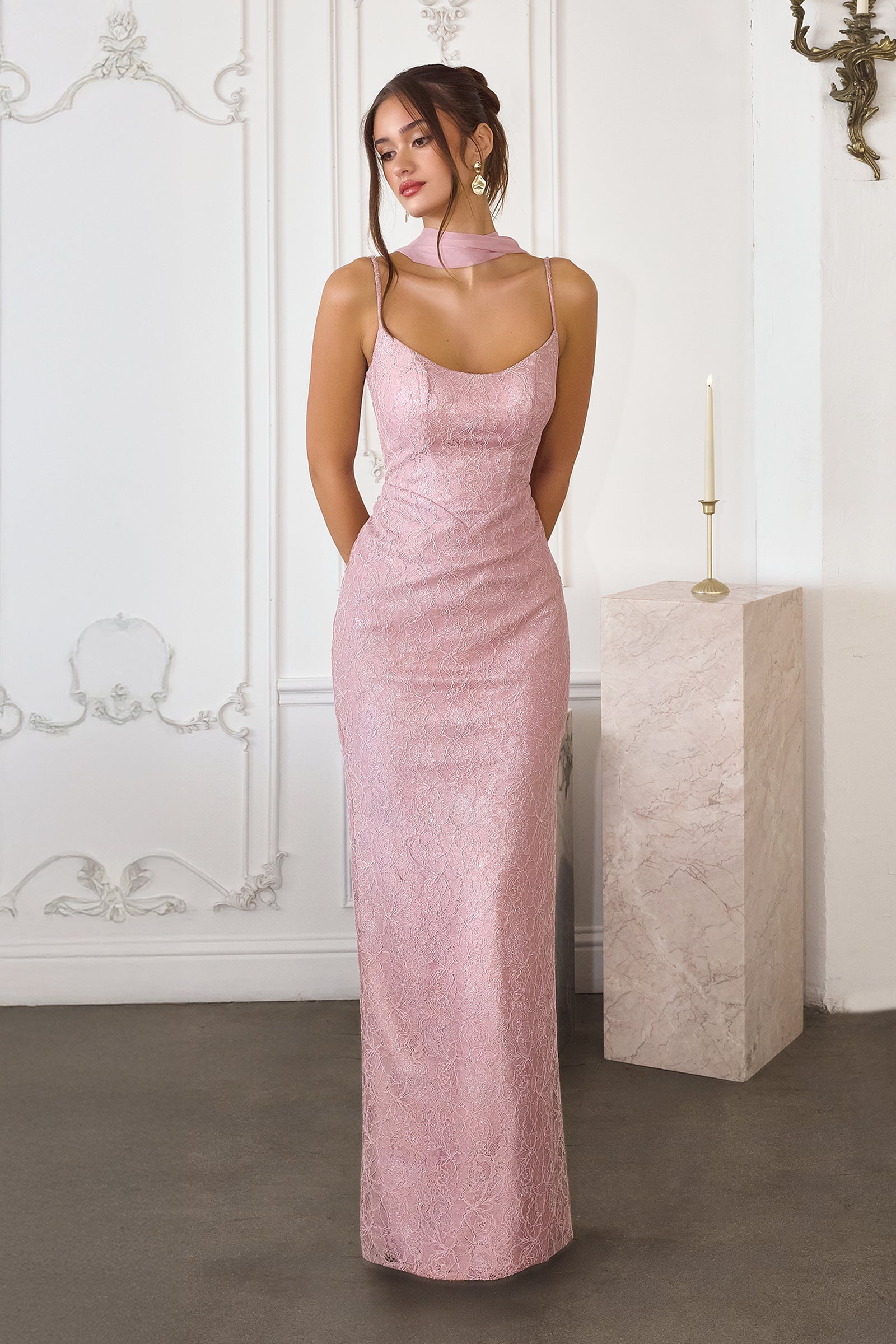 SILVIA Elegant Lace Fitted Prom & Formal Dress