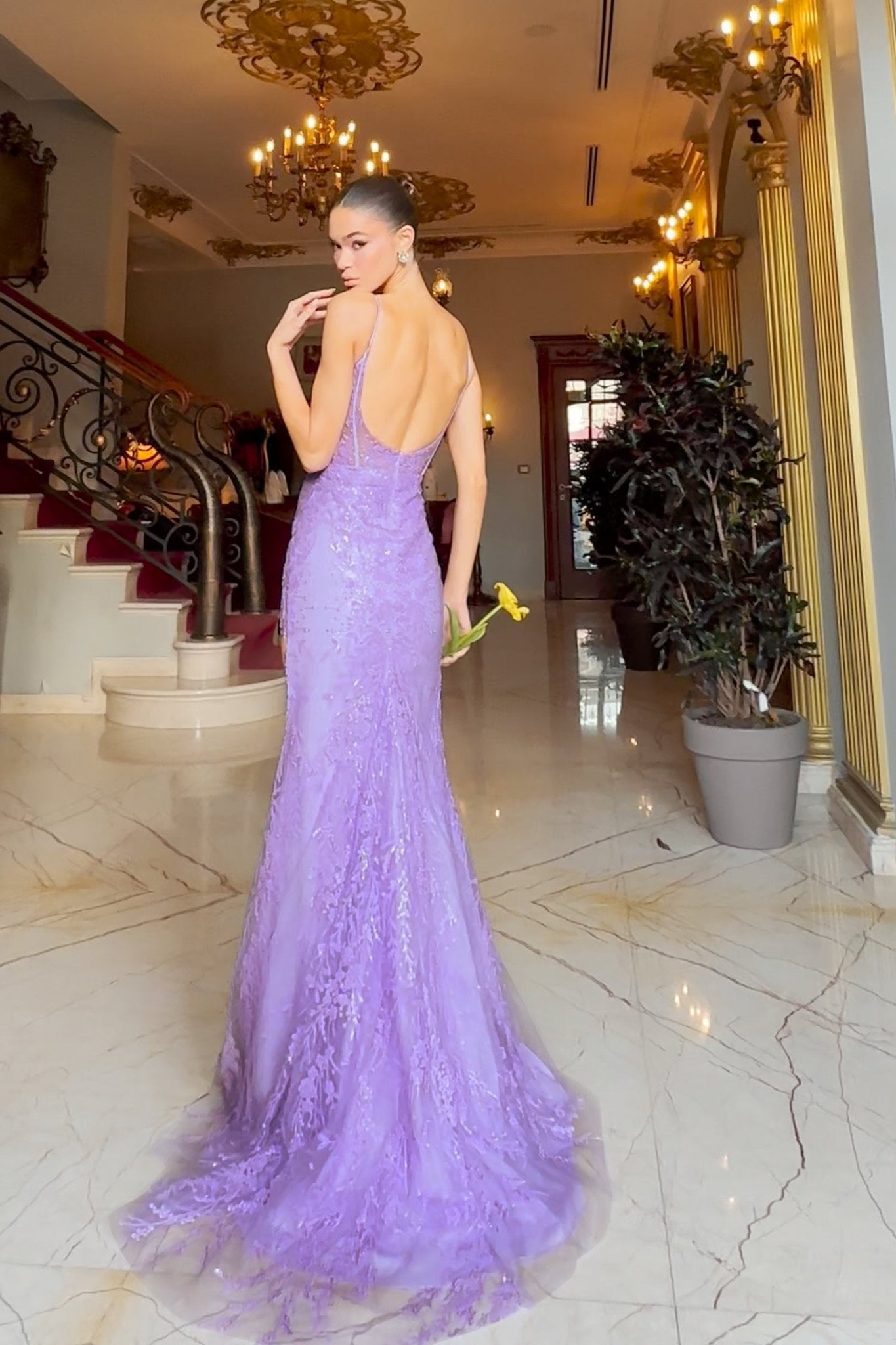 Tina Holly Couture TE215 Lace Applique Mermaid Formal Dress in Australia | One Honey Boutique