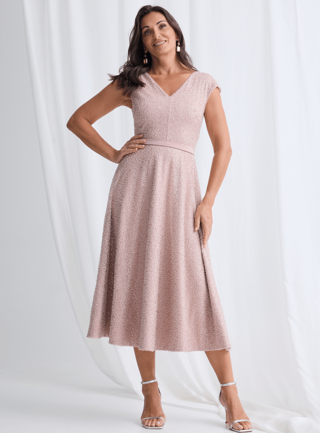 Trellis Lane MACKENZIE Beaded Midi Cocktail Dress in Australia | One Honey Boutique