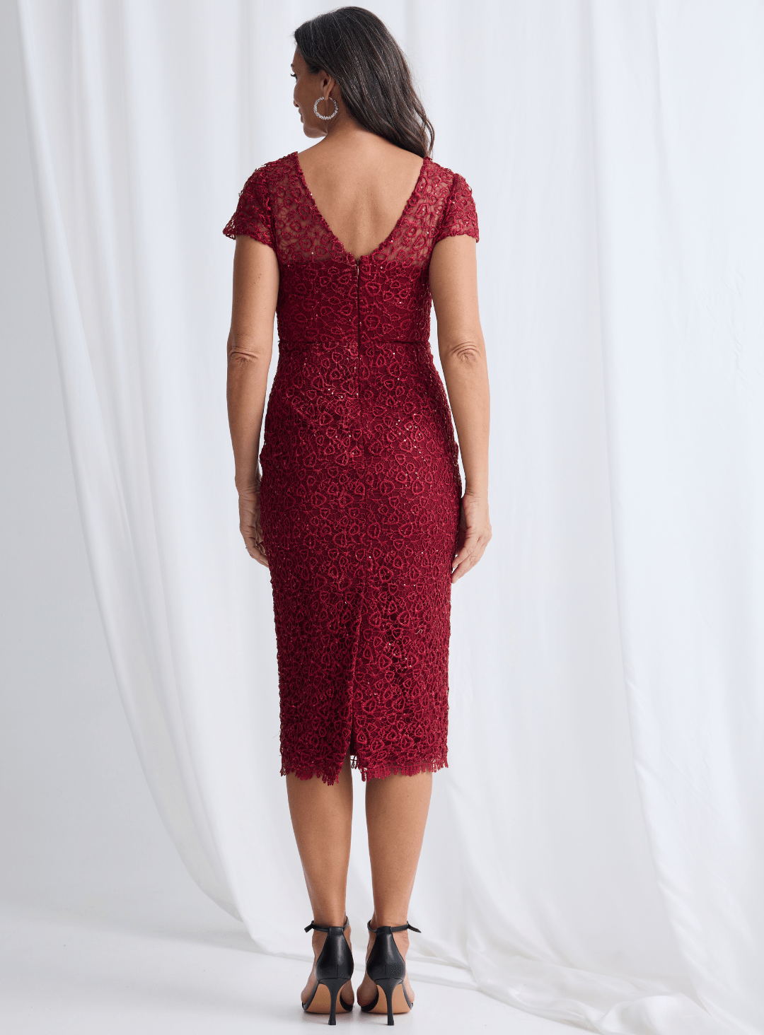 Trellis Lane VENA Strapless Draped Bodice Fitted Midi Cocktail Dress in Australia | One Honey Boutique