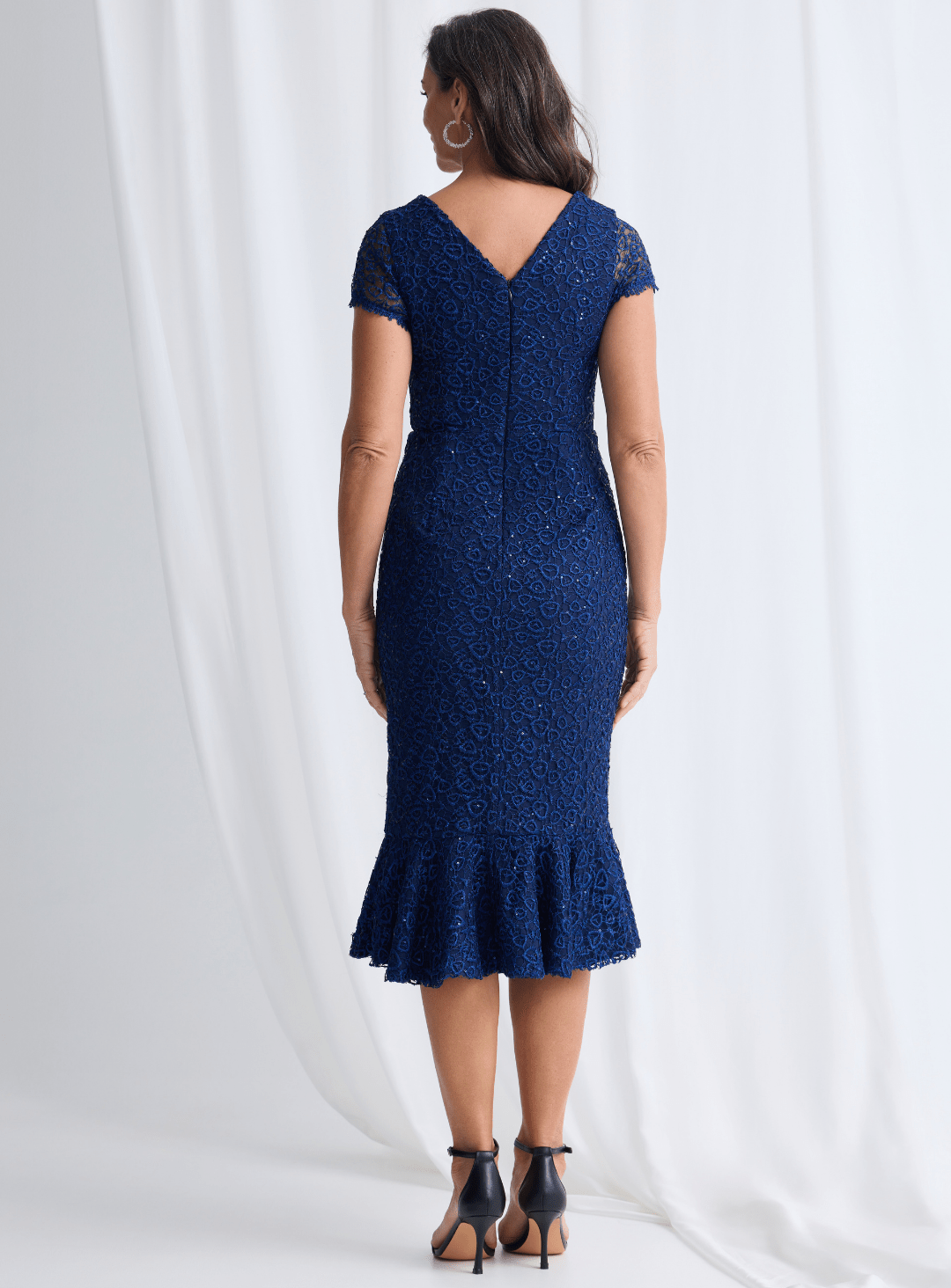 Trellis Lane STASIA Strapless Fluted Midi Cocktail Dress in Australia | One Honey Boutique