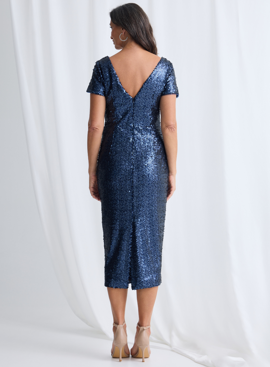 Trellis Lane ANGIE Sequin Midi Cocktail Dress