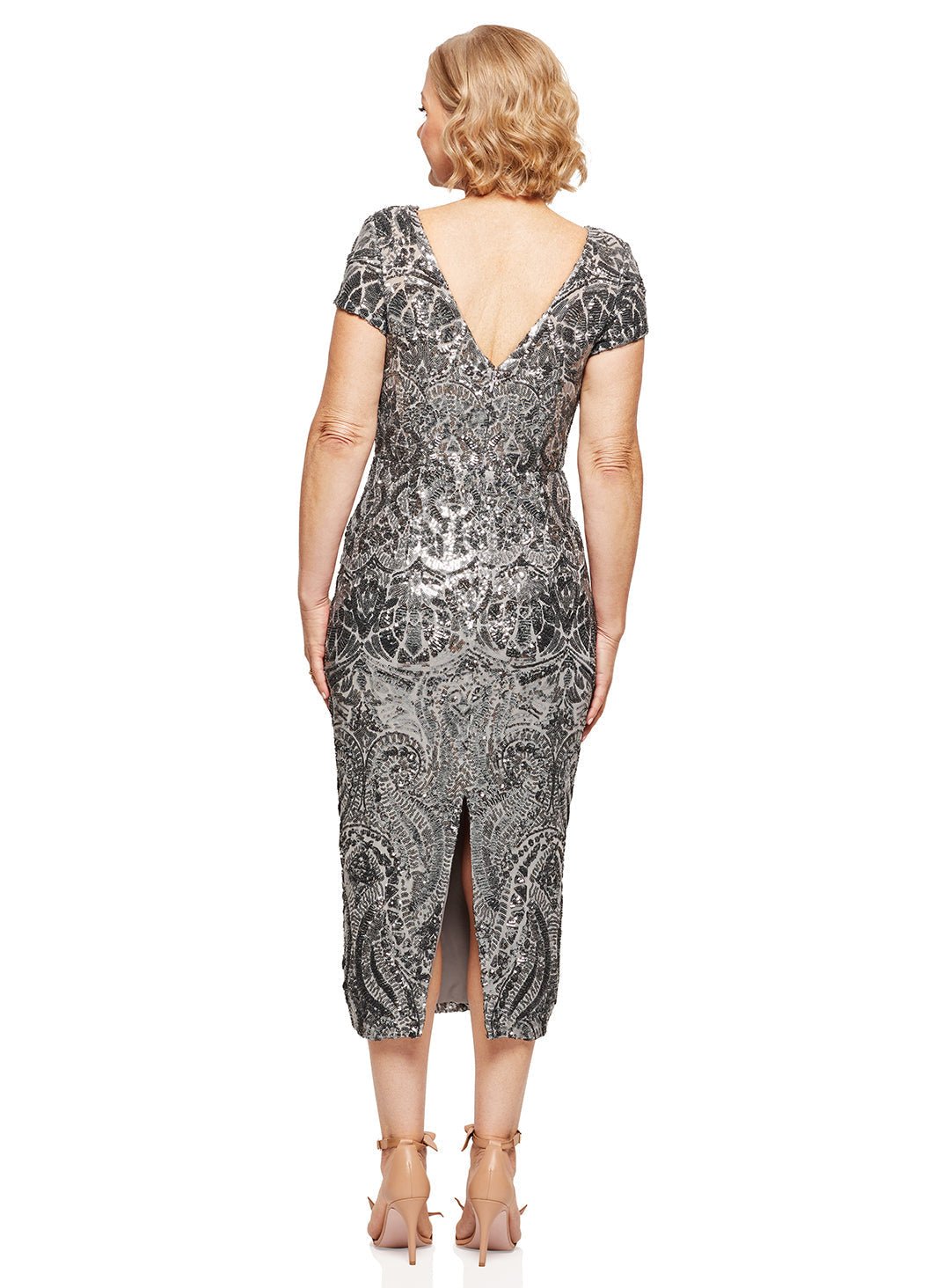 Trellis Lane JAZZ Strapless Satin Flared Midi Cocktail Dress in Australia | One Honey Boutique