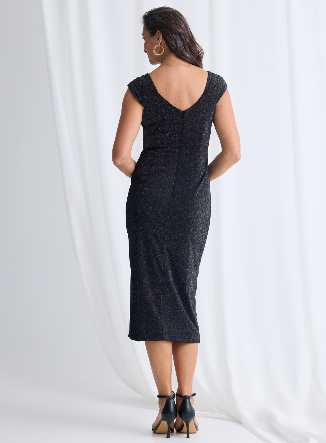 Trellis Lane CONNIE Ruched Strapless Midi Dress