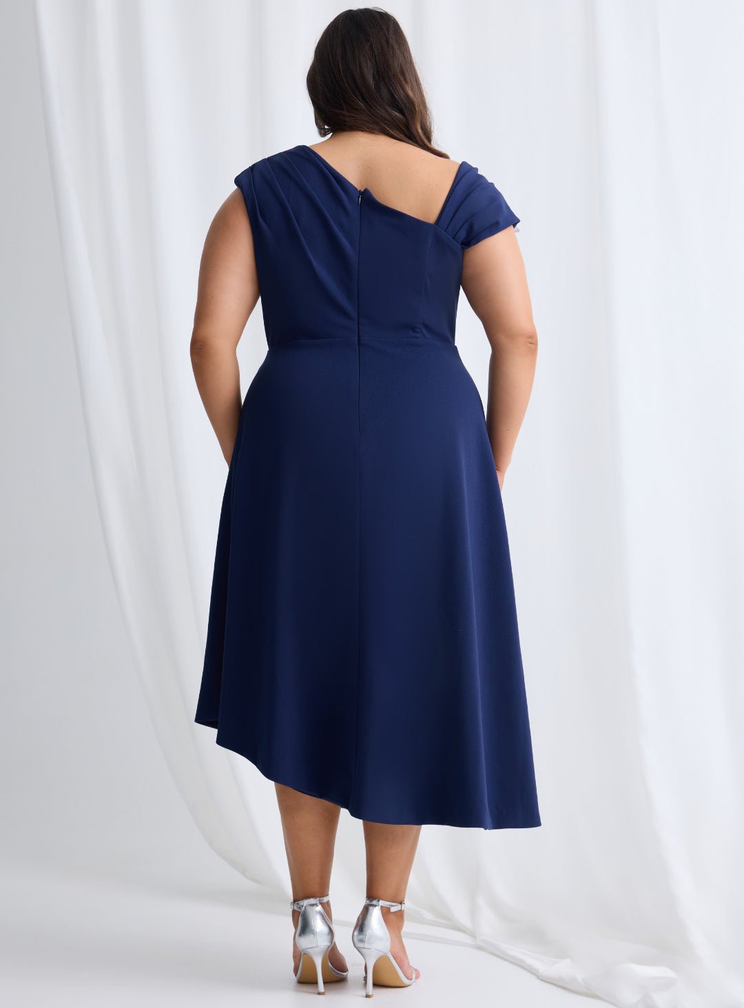 Trellis Lane ORIANA Asymmetric Flared Midi Cocktail & Event Dress in Australia | One Honey Boutique