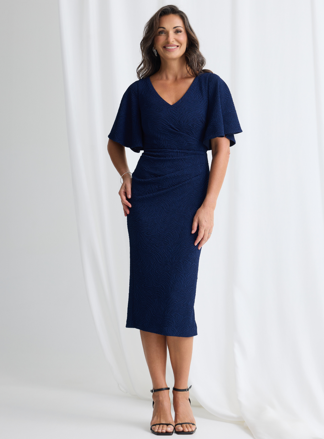 Trellis Lane CATHERINE Couture Hand-Beaded Sheath Evening Gown Formal Dress