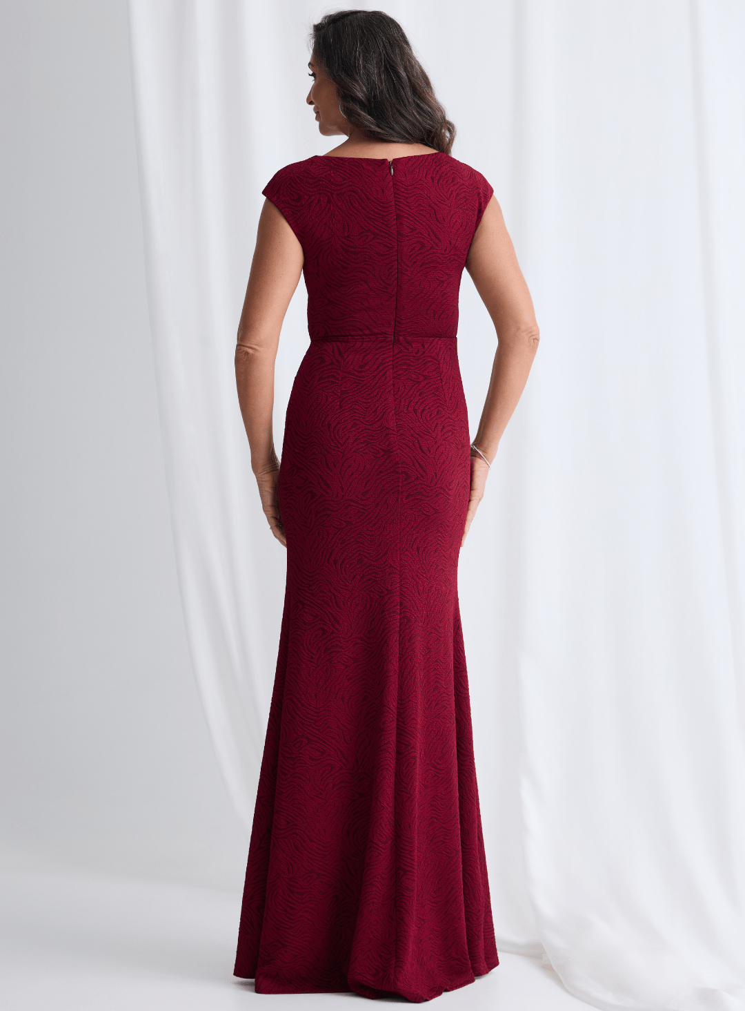 Trellis Lane BAILEY Beaded Mesh Fitted Evening Gown Navy Formal Dress in Australia | One Honey Boutique