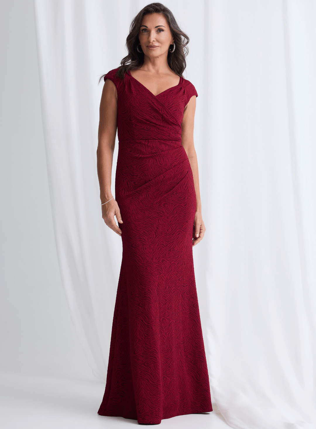 Trellis Lane BAILEY Beaded Mesh Fitted Evening Gown Navy Formal Dress in Australia | One Honey Boutique