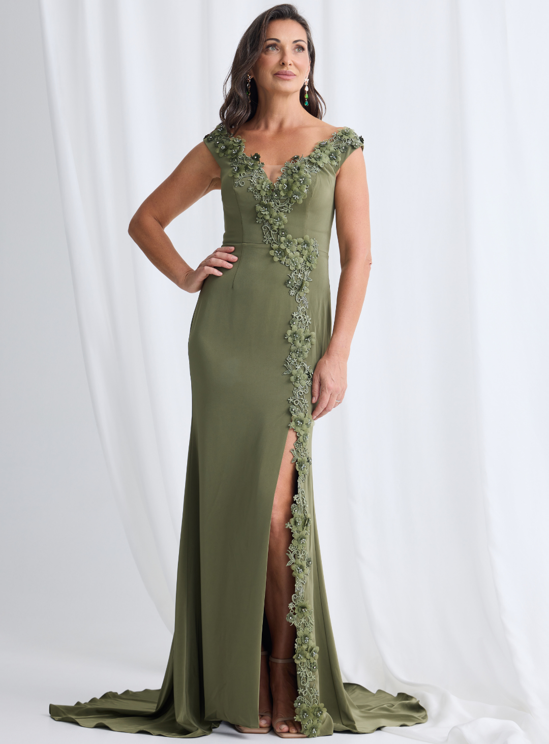 Trellis Lane ANGELA Strapless Draped Mermaid Gown