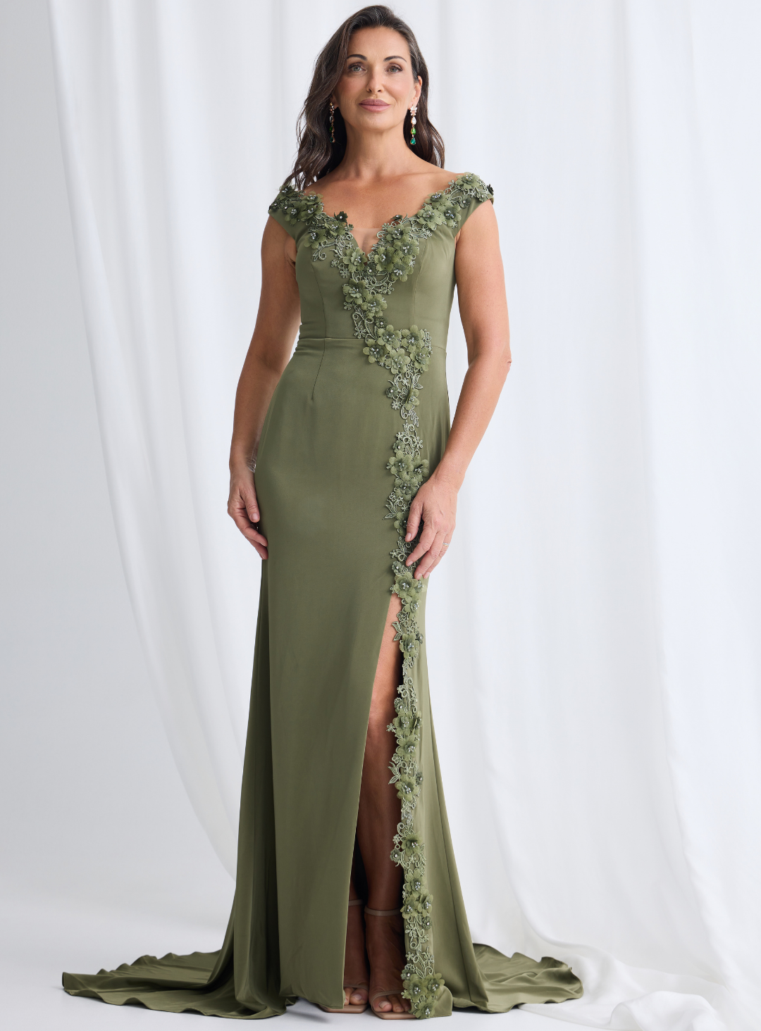 Trellis Lane ANGELA Strapless Draped Mermaid Gown