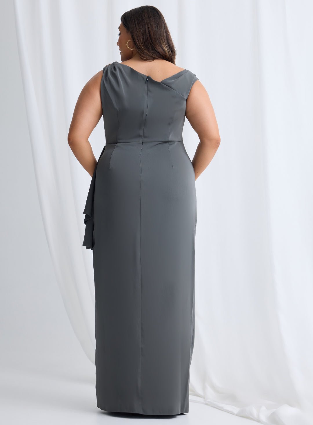 Trellis Lane JANNIE Asymmetrical Broach Strap Evening Dress in Australia | One Honey Boutique