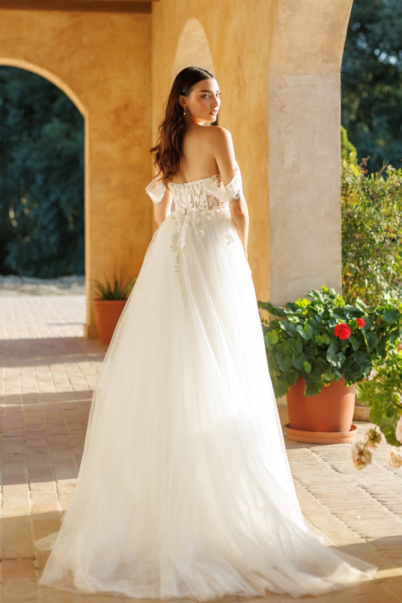 Tina Holly Couture Bridal TW480 DAHLIA Off Shoulder Corset A Line Wedding Dress in Australia | One Honey Boutique