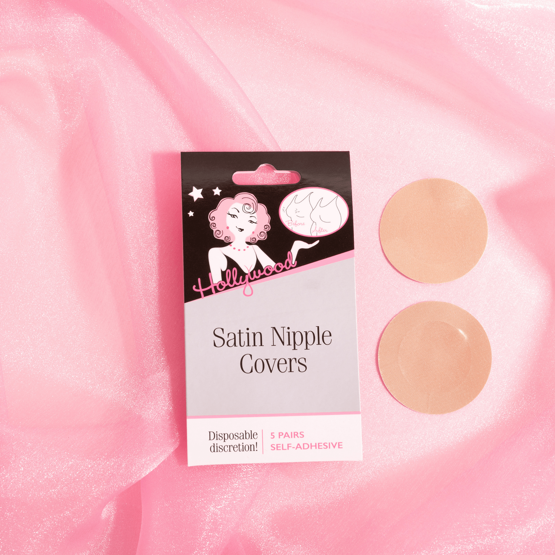 Hollywood Fashion Secrets Satin Nipple Covers – Disposable Adhesive Petals in Australia | One Honey Boutique