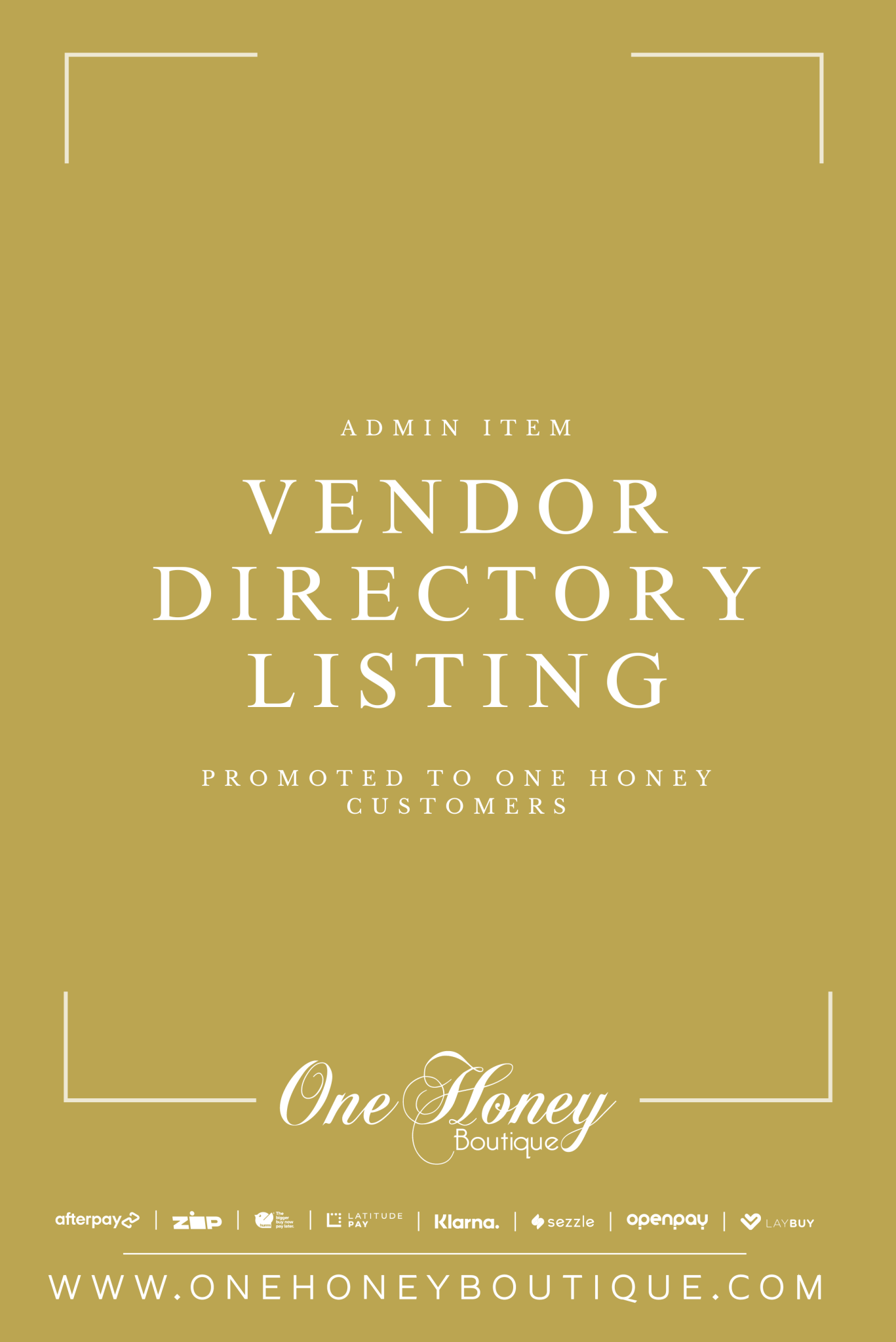 One Honey Preferred Suppliers Directory Listing in Australia | One Honey Boutique