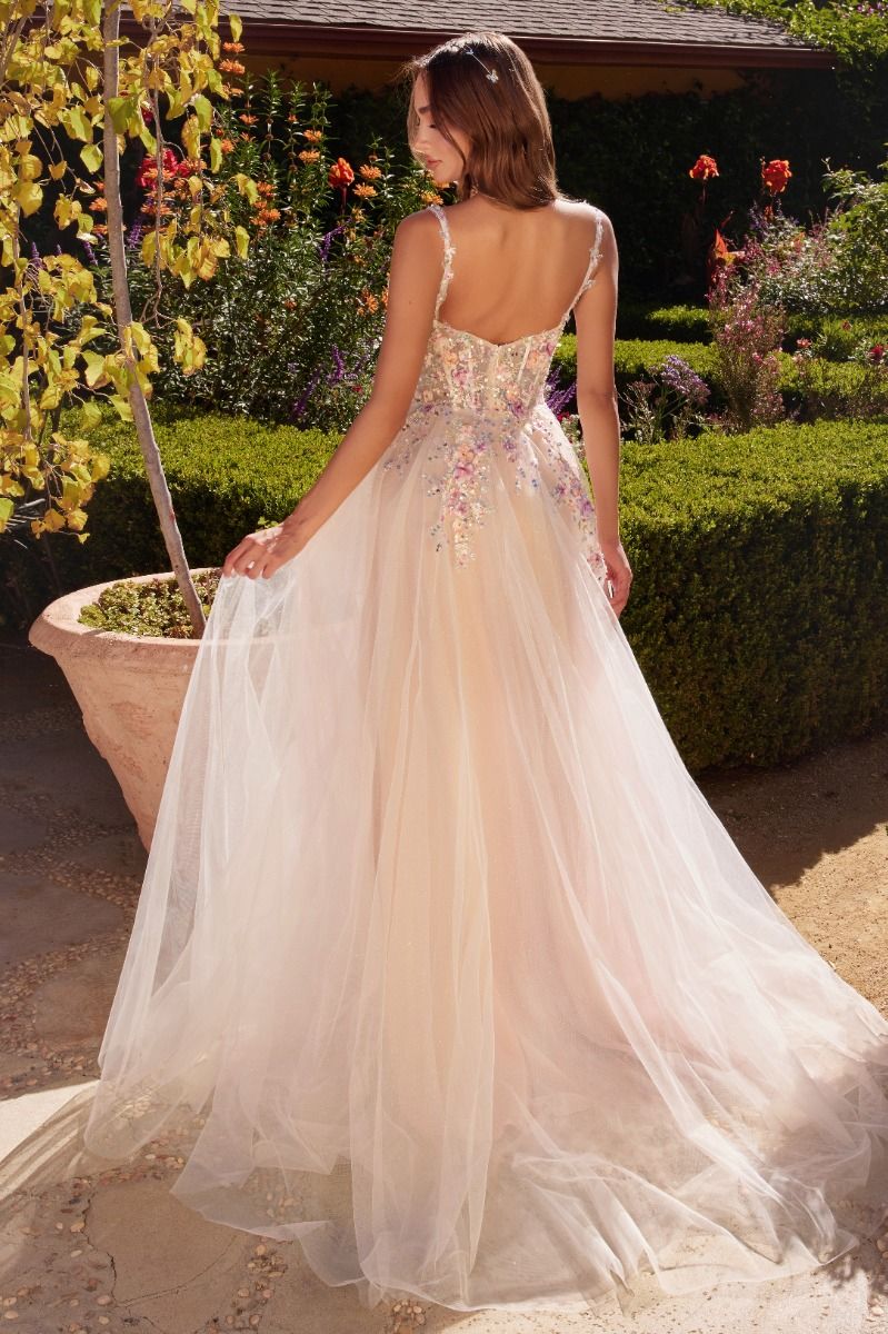 LUZIA Lace Applique Glitter Sparkle Prom & Formal Dress