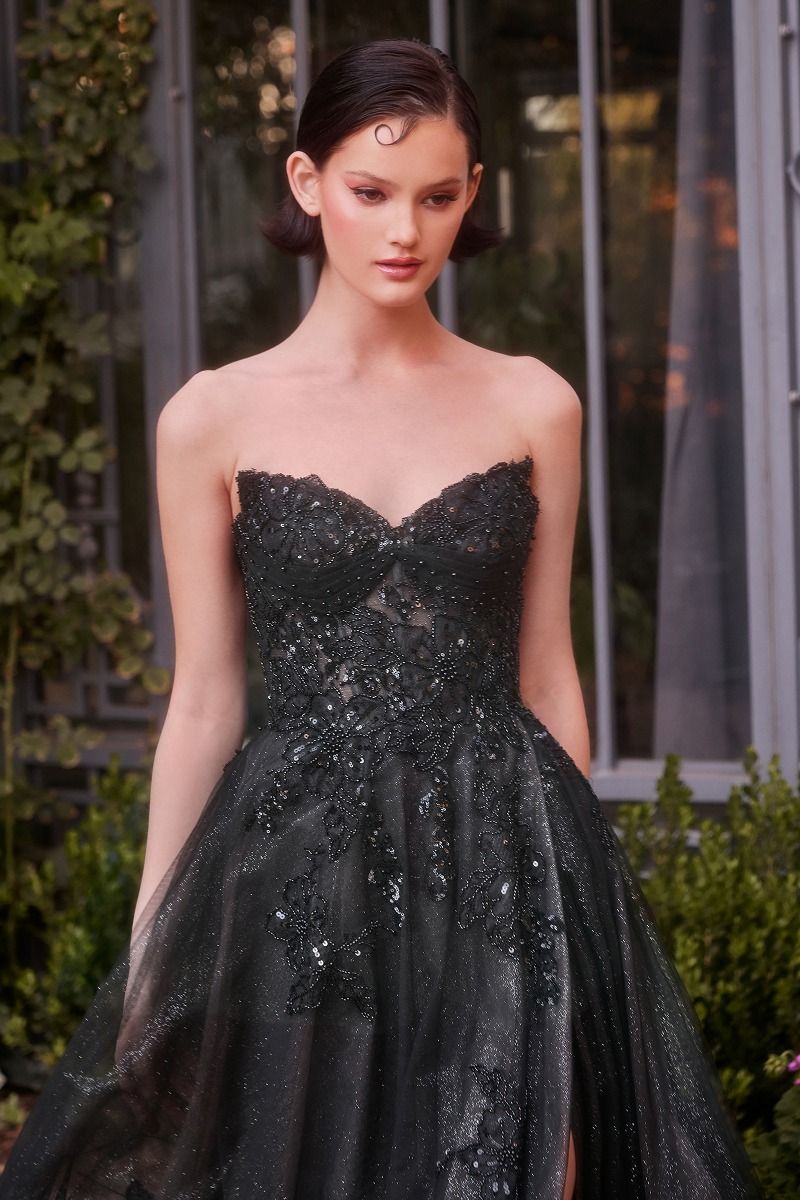 ZORINA Strapless Embellished Bodice A Line Prom & Formal Dress in Australia | One Honey Boutique