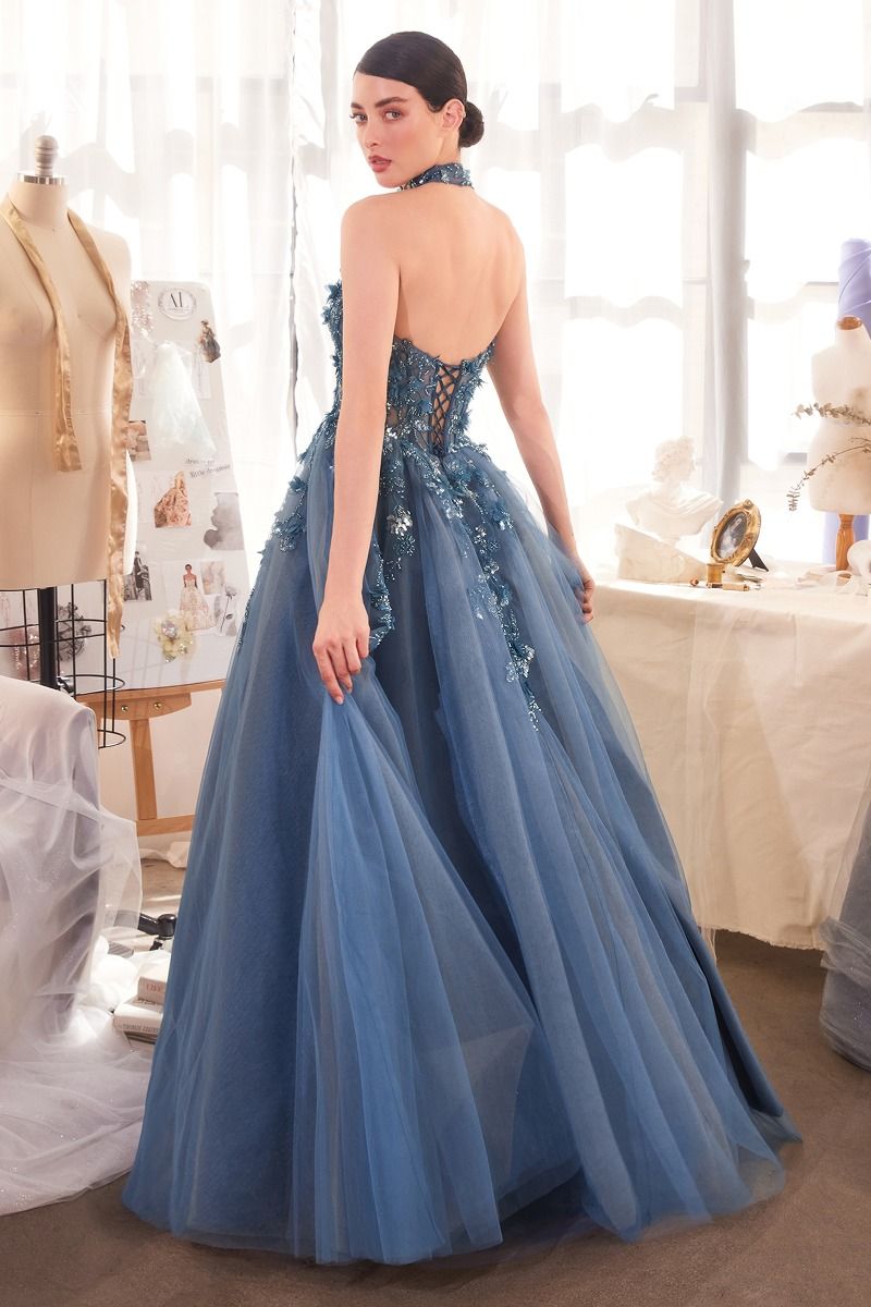 ARUM Lace Appliqué Boned Bodice, strapless formal dress with tulle skirt, perfect for prom. Brisbane to Gold Coast, Australia.