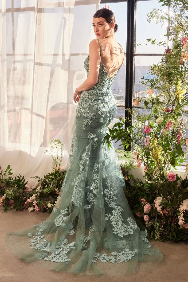 FLORALA Embellished Mermaid Dress - Floral Elegance | One Honey FLORALA Embellished Mermaid Dress - Floral Elegance | One Honey