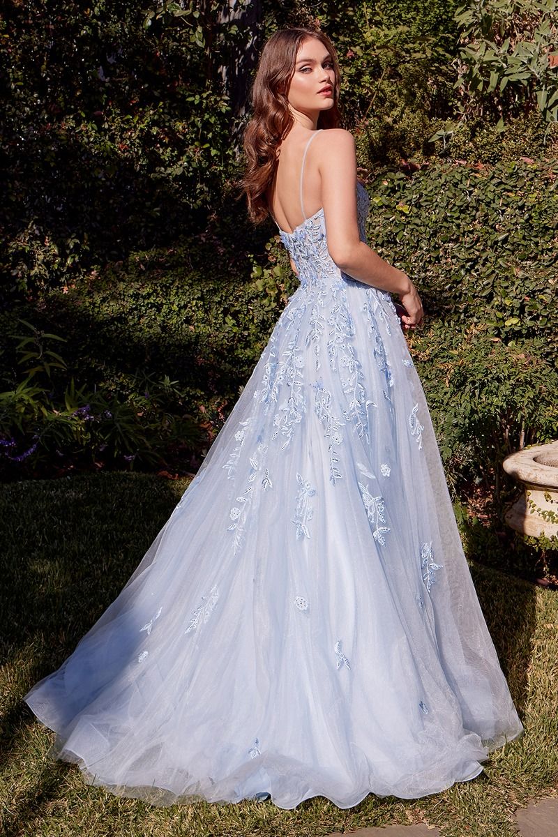 THANIA Leaf Applique A Line Prom & Formal Dress in Australia | One Honey Boutique