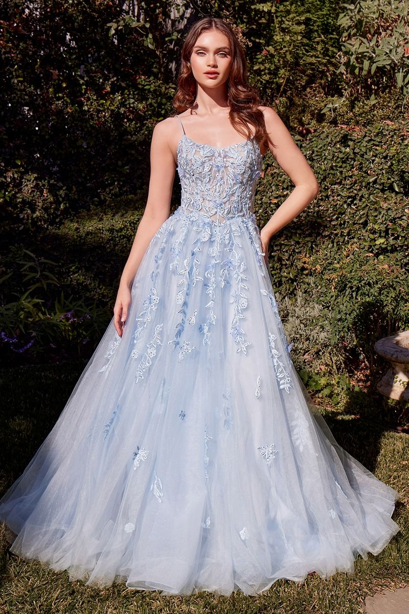 THANIA Leaf Motif A-Line Prom Dress - Elegant Formal Gown | One Honey THANIA Leaf Motif A-Line Prom Dress - Elegant Formal Gown | One Honey