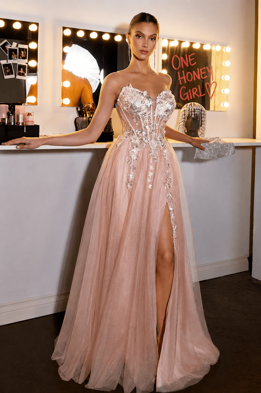ADELINE Sweetheart Floral A-Line Prom & Formal Dress in Australia | One Honey Boutique