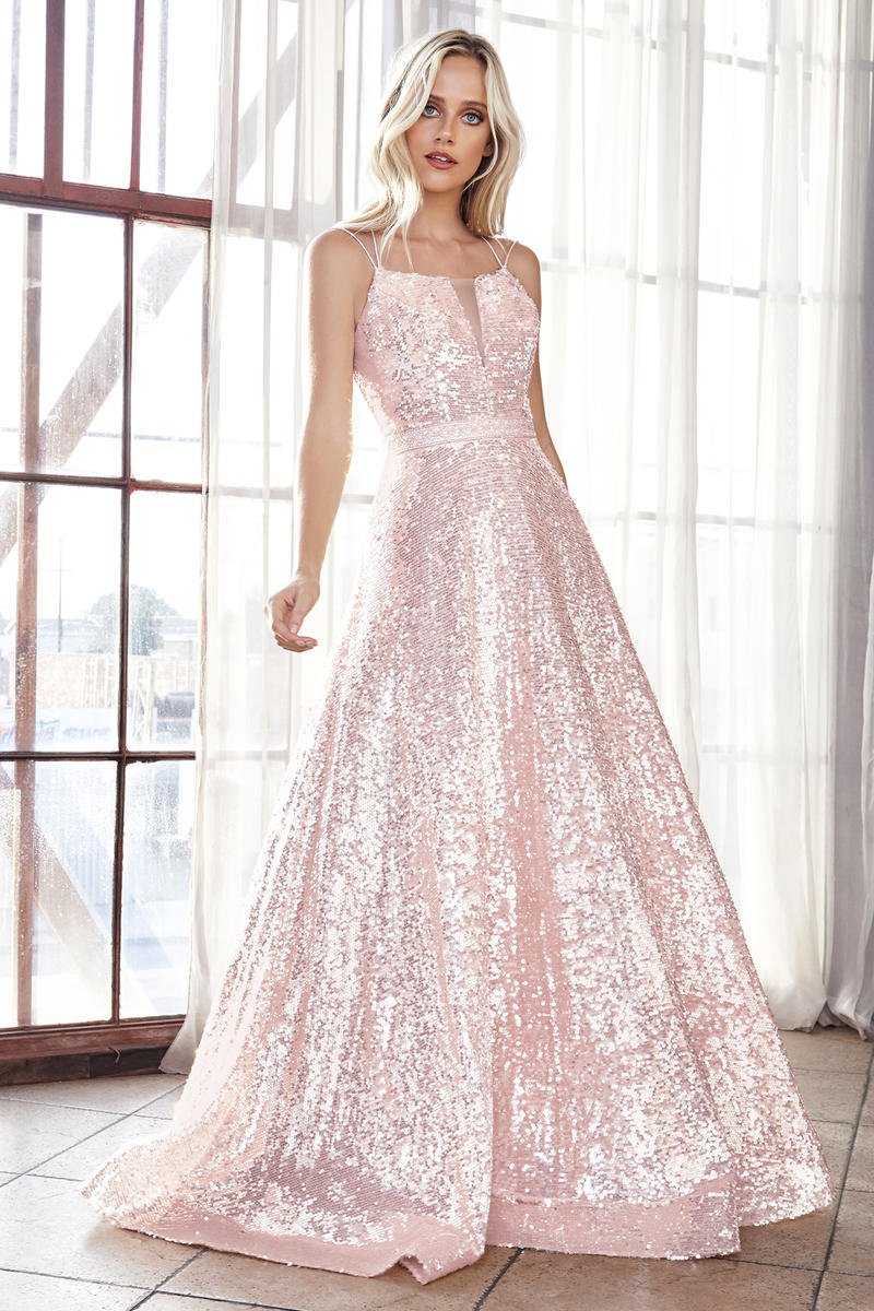 LAURA Iridescent Sequin Tie Back Ballgown Formal Dress LAURA Iridescent Sequin Tie Back Ballgown Formal Dress