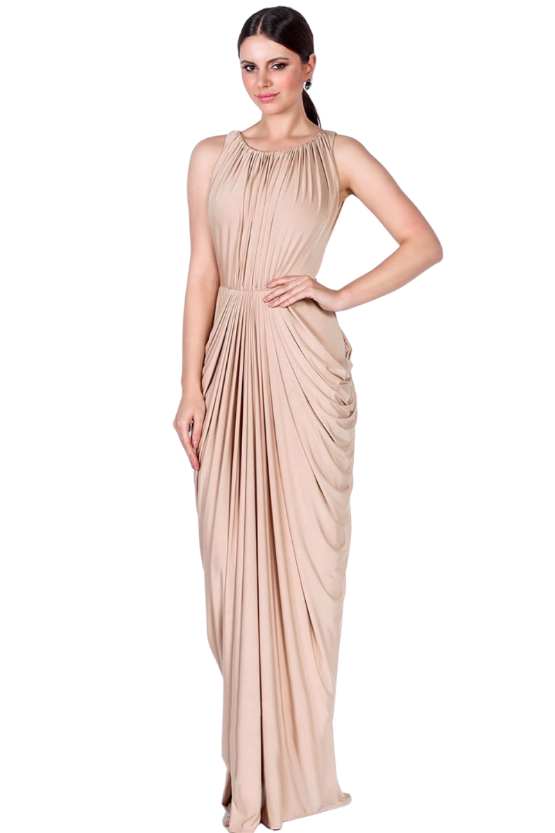 AMBROSIA Silk Jersey Mermaid Bridesmaid Maxi Dress featuring draped bodice and skirt, elegant silhouette. Brisbane to Gold Coast.
