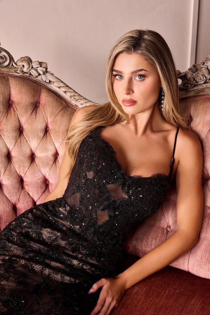 Asiya Couture Lace Fitted Prom Formal Dress in Australia | One Honey Boutique
