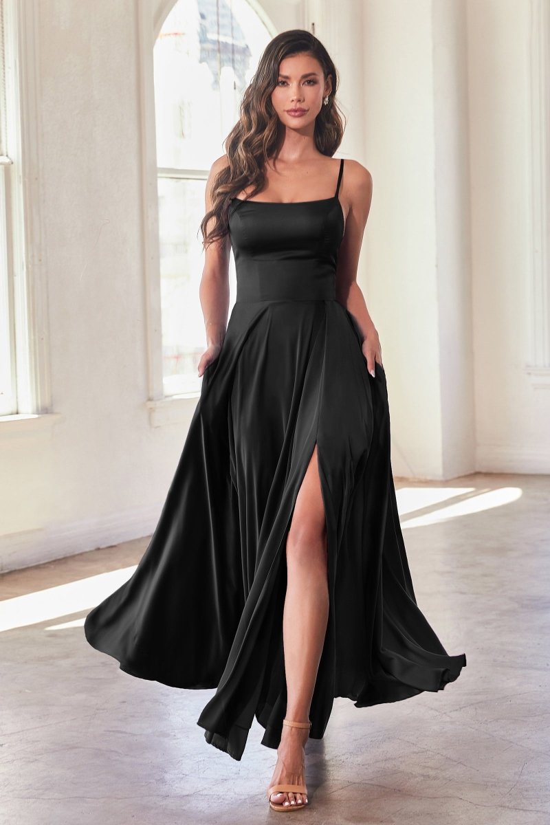 ALEXIA Classic Satin A - Line Bridesmaid Formal Dress in Australia | One Honey Boutique