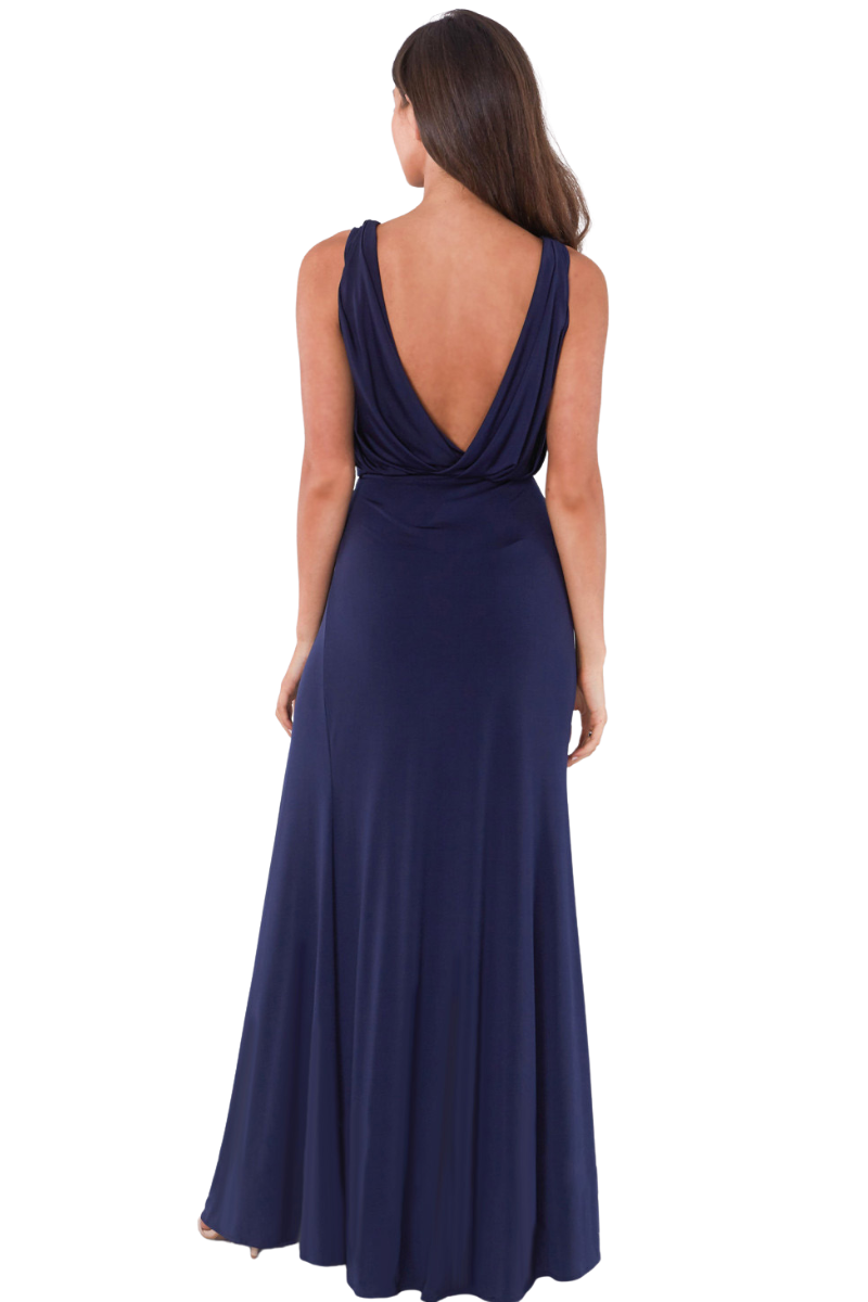 BRIDGETTE dress with low back and mermaid column skirt, bridesmaid dress Brisbane to Gold Coast, Australia.