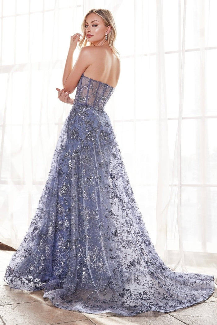 ASTRA Glitter Strapless Corset Overskirt Formal Dress