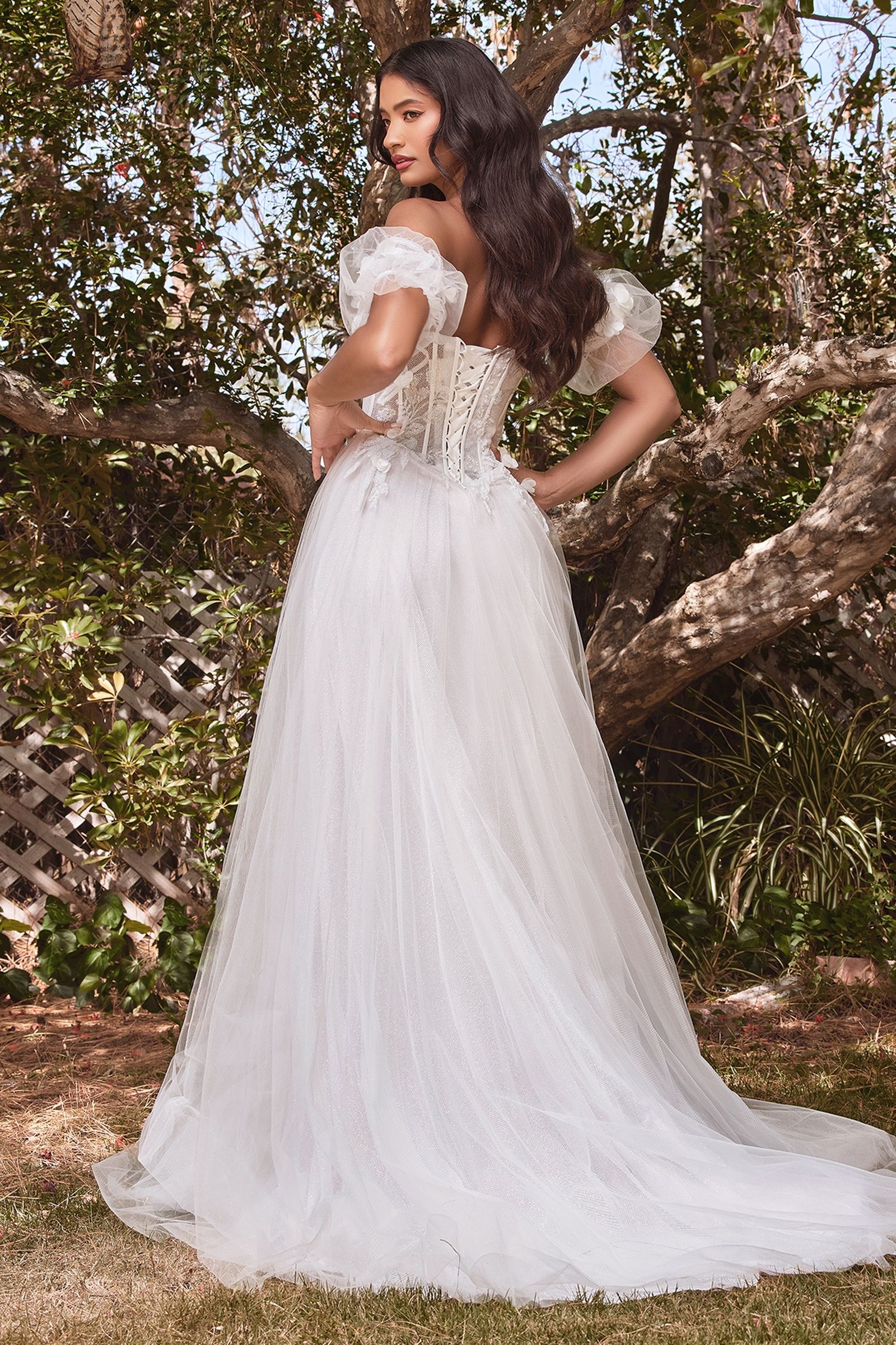 ROMINA strapless floral bridal gown with intricate floral appliqués and ethereal tulle skirt, bridal dress. Brisbane to Gold Coast.