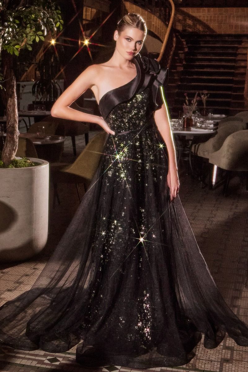 STARELLA One Shoulder Tulle Ball Gown Prom Dress - Elegant | One Honey STARELLA One Shoulder Tulle Ball Gown Prom Dress - Elegant | One Honey