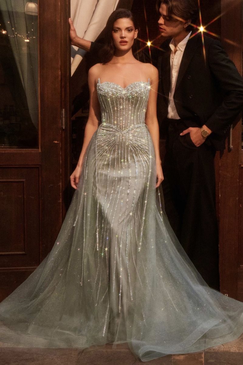 MAKAELA strapless crystal beaded gown, fitted silhouette, evening gown, Brisbane to Gold Coast, Australia.