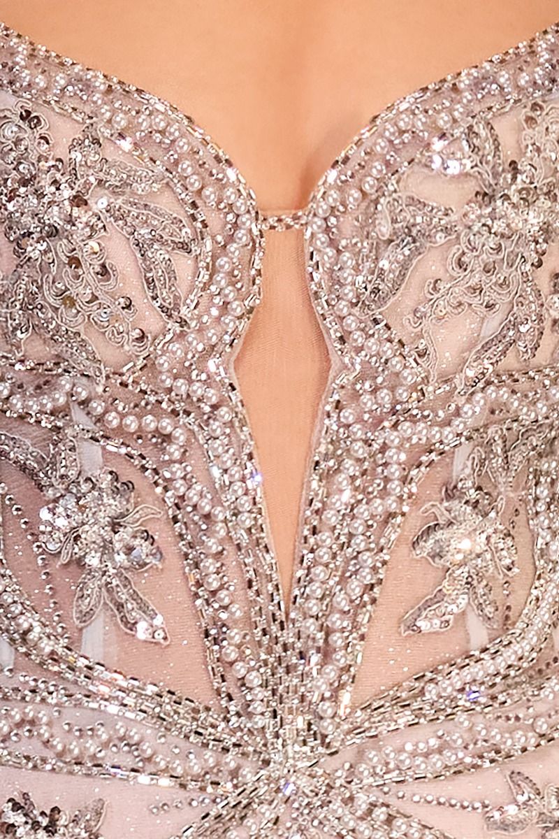 GRACELYN Pearl Embellished Fitted Mermaid Formal & Prom Dress in Australia | One Honey Boutique