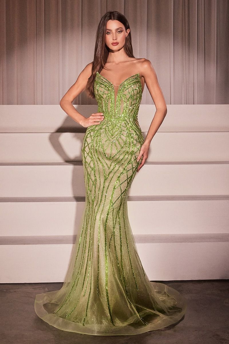 CHASKA Embellished Crystal Feature Mermaid Formal Dress in Australia | One Honey Boutique
