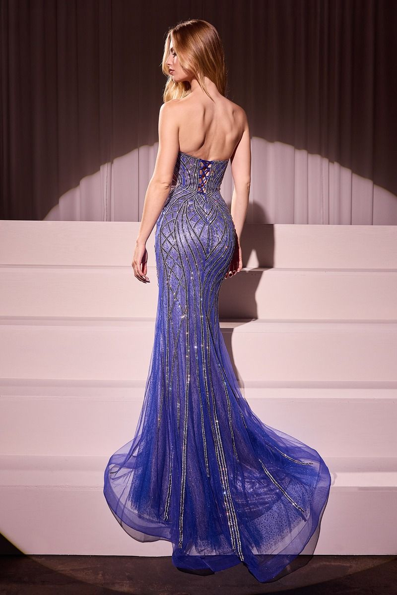 CHASKA Embellished Crystal Feature Mermaid Formal Dress in Australia | One Honey Boutique